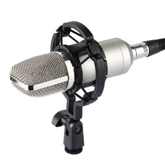 FIFINE F-700 Studio-Quality Condenser Microphone with Shock Mount for Broadcasting and Recording, Includes 3.5mm Earphone Port and 2.5m Cable Length Silver