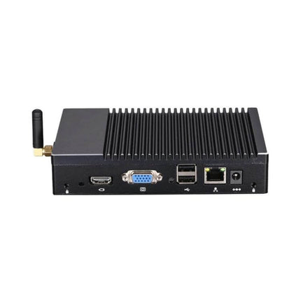 K1 Efficient Mini PC for Everyday Windows and Linux Use at Home or Office compact fanless mini PC with HDMI VGA USB Ethernet ports and external antenna