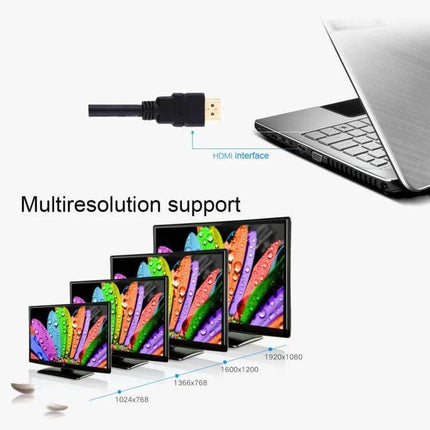 30cm HDMI Male to DVI Female Adapter Cable for Device Links connecting laptop HDMI output to DVI monitors with multiresolution support