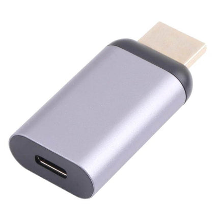 Versatile USB-C to HDMI Adapter for Screen Mirroring and Charging — compact silver adapter with USB‑C input and HDMI plug for charging and display mirroring