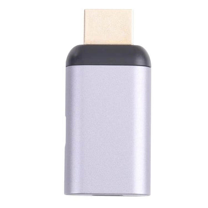 Versatile USB-C to HDMI Adapter for Screen Mirroring and Charging - compact silver adapter for mirroring and simultaneous charging