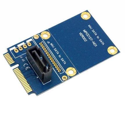 50mm mSATA to SATA Hard Drive Adapter Card for PC Testing - blue adapter board with SATA connector for testing mSATA ports