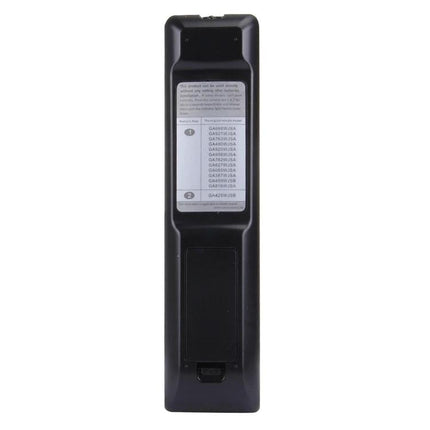 Alt Tag: Chunghop Universal Remote for Sharp LED and LCD TVs back view showing battery compartment and model code label