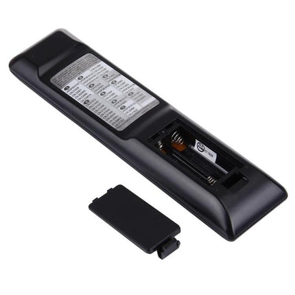 Chunghop Universal Remote Controller for Hisense TVs replacement remote back view with battery compartment open, ready-to-use LED TV remote