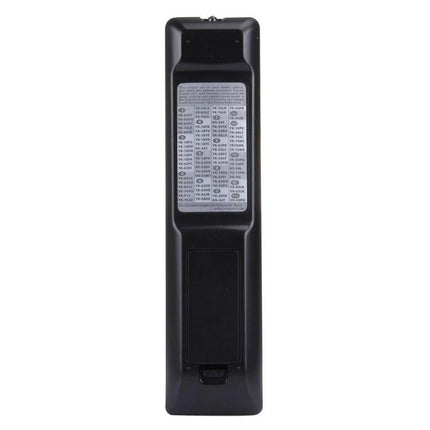 Chunghop Universal Remote Controller for Skyworth LED Televisions back view showing battery compartment and code table