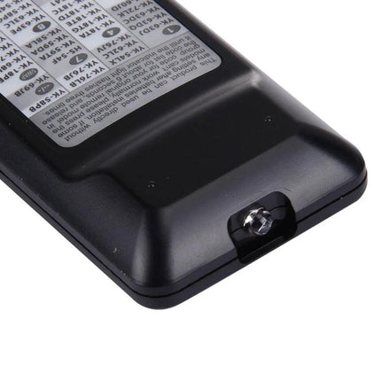 Chunghop Universal Remote Controller for Skyworth LED Televisions back view showing battery compartment and model code label