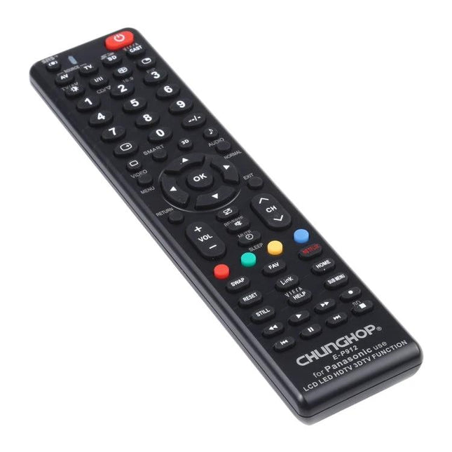 ChungHop Universal Remote for Panasonic LED and LCD TVs - black replacement remote for Panasonic TVs, plug-and-play, battery-powered, easy control