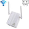 WiFi Range Extender for Boosting Home Network Coverage compact white EU plug repeater with dual antennas for eliminating dead zones