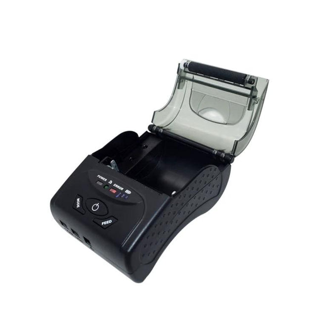 Compact Portable Thermal Printer for Bluetooth Ticket Printing - black portable Bluetooth receipt and ticket printer with open top