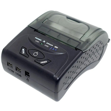Compact Portable Thermal Printer for Bluetooth Ticket Printing showing compact black mobile receipt printer with Bluetooth and USB ports