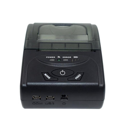Compact Portable Thermal Printer for Bluetooth Ticket Printing - black mobile receipt printer with power, error LEDs and feed button