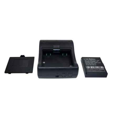 Compact Portable Thermal Printer for Bluetooth Ticket Printing showing battery compartment, removable cover and Li-ion battery for mobile receipt printing