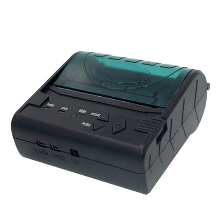 Portable Thermal Bluetooth Printer for Receipts and Tickets - compact black mobile receipt and ticket printer with Bluetooth, lightweight for on-the-go printing