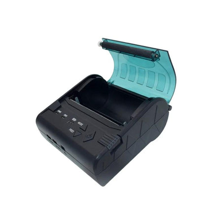 Portable Thermal Bluetooth Printer for Receipts and Tickets - compact lightweight mobile receipt and ticket printer with open teal cover