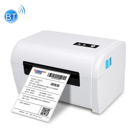 Portable Bluetooth Thermal Ticket Printer with Holder printing a label from external bracket for receipts and price tags