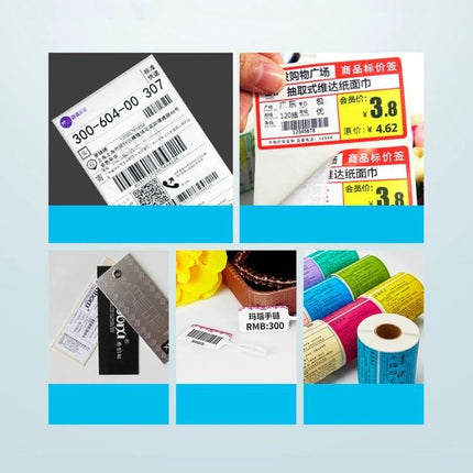 Portable Bluetooth Thermal Ticket Printer with Holder printing labels and price tags with external bracket for stacked and rolled materials