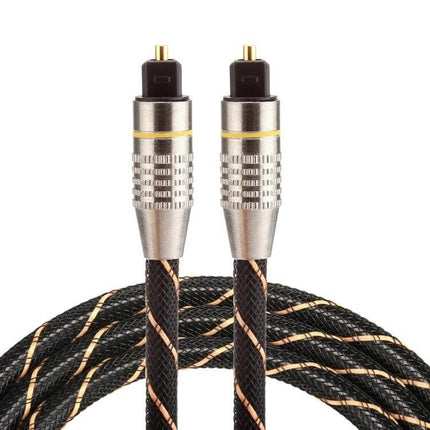 Toslink Optical Audio Cable for Home Entertainment, 1 Meter - braided male-to-male optical cable with gold-plated connectors