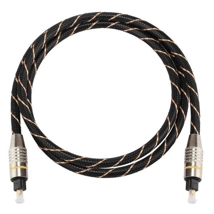 Toslink Optical Audio Cable for Home Entertainment, 1 Meter - 1m male-to-male optical cable with braided jacket for TV to soundbar connection