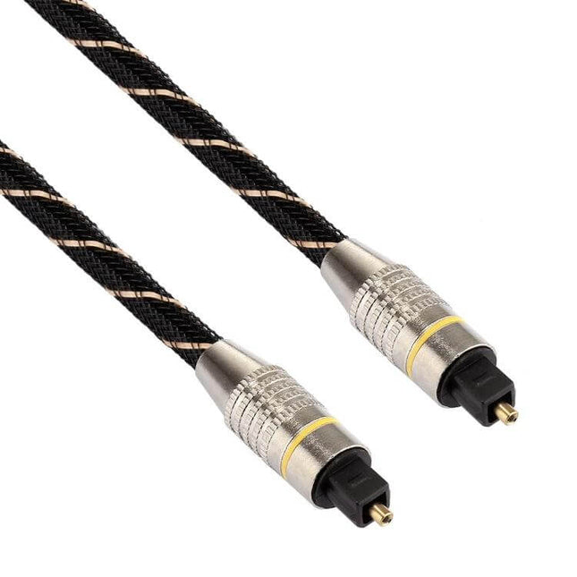 10-Meter Toslink Optical Audio Cable for Digital Connections braided cable with metal connectors for clear digital audio transmission