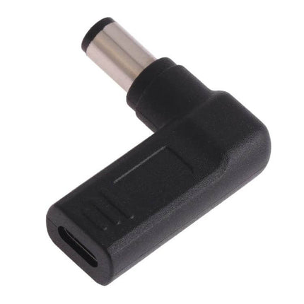 Dell Laptop USB-C to 7.4x5.0mm Elbow Adapter Connector - black Type-C female to 7.4x5.0mm male right-angle adapter