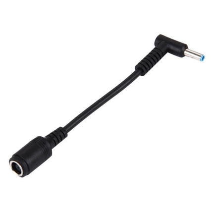 Bent Power Adapter Cable for Laptop Charging, 10cm Length - compact right-angle laptop charger adapter cable for tight spaces