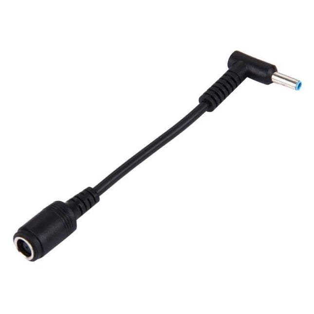 Bent Power Adapter Cable for Laptop Charging, 10cm Length - compact right-angle laptop charger adapter cable for tight spaces