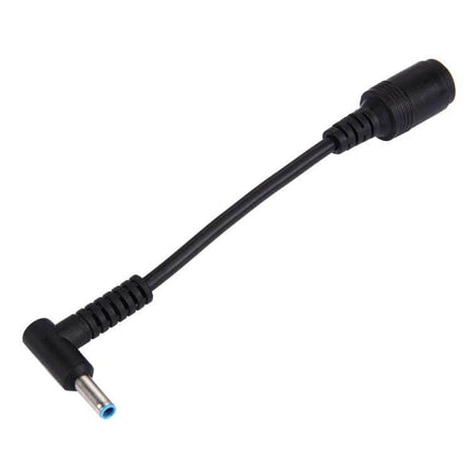 Bent Power Adapter Cable for Laptop Charging, 10cm Length - compact right-angle laptop charging adapter cable for tight desk spaces