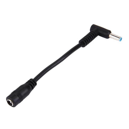 Compact Adapter Cable for Laptop Power Charging Needs - 4.5x3.0mm bent male to female black adapter cable for laptop chargers