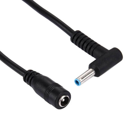 Compact Adapter Cable for Laptop Power Charging Needs — 4.5x3.0mm bent male to female plug adapter cable for mismatched laptop chargers