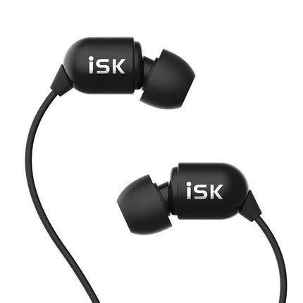 ISK Wired In Ear Earphones For Commuting And Calls black SEM5 wired in-ear monitors with 3m cable and 6.3mm adapter