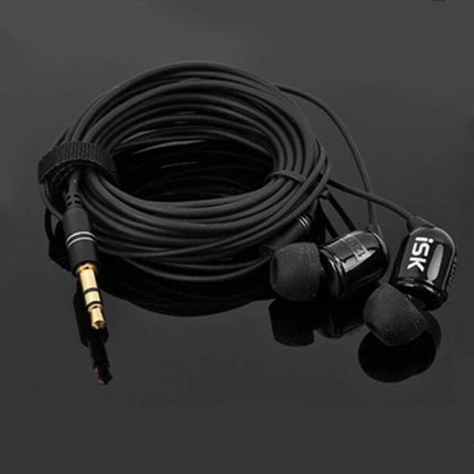 ISK Wired In Ear Earphones For Commuting And Calls black SEM5 with 3m cable, 3.5mm jack and 6.3mm adapter