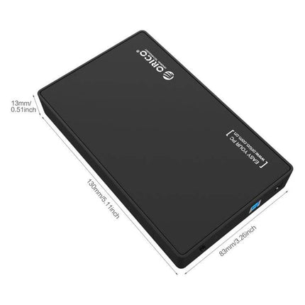 ORICO Enclosure for 2.5 and 3.5 Inch HDD Storage and Backup - black USB 3.0 external SATA dock for quick backups and file transfers