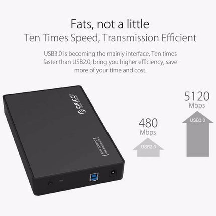 ORICO Enclosure for 2.5 and 3.5 Inch HDD Storage and Backup - USB 3.0 external SATA dock for fast file transfer and backup