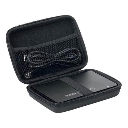 ORICO Protective Case for 2.5 Inch Hard Drives with zipper, internal mesh pocket and USB cable for travel protection