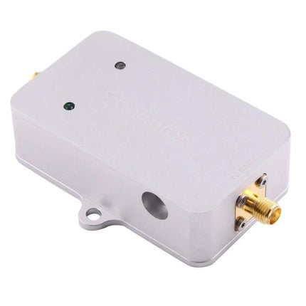 Sunhans 5.8GHz WiFi Signal Booster for Home Coverage Extension - silver compact booster with SMA antenna port and LED indicators