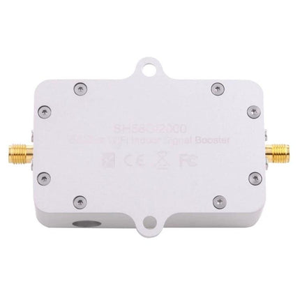 Sunhans 5.8GHz WiFi Signal Booster for Home Coverage Extension white indoor booster with gold SMA connectors and mounting holes