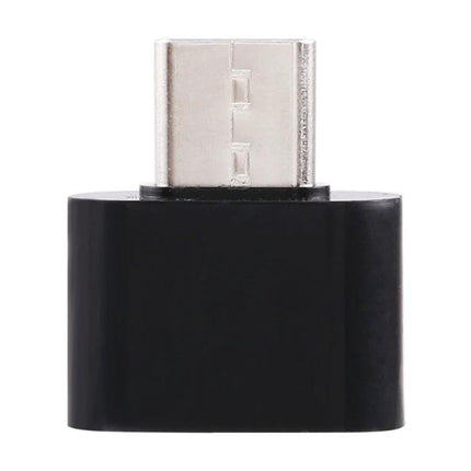 Compact USB-C Adapter for Daily Device Connections and Travel — black compact adapter shown front view for charging and data transfer