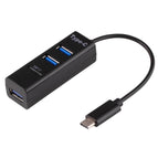 3 Ports USB+TF Card / Black