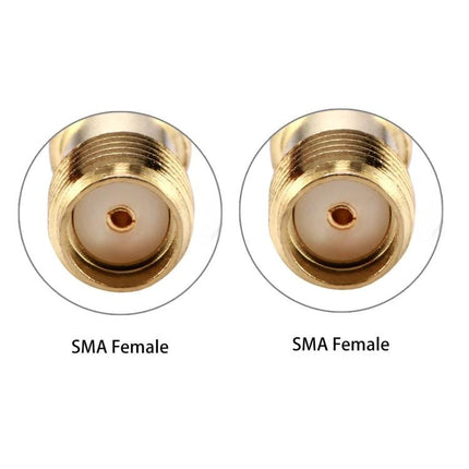 SMA Female to Female Adapter for Antenna Connections – gold-plated SMA female coupler for joining two antenna cables