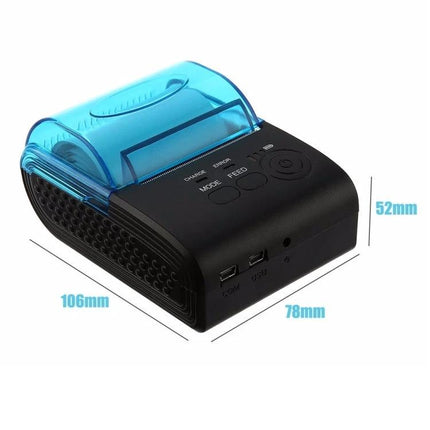58mm Bluetooth Thermal Receipt Printer for Point of Sale compact wireless receipt printer with blue cover for mobile POS