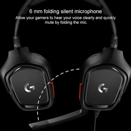 Logitech Stereo Gaming Headset For Comfortable Long Sessions with 50mm drivers, foldable mic and cushioned leather ear pads
