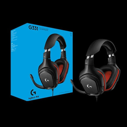 Logitech Stereo Gaming Headset For Comfortable Long Sessions black G331 with foldable mic and cushioned ear pads for marathon play