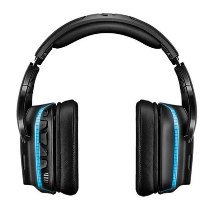 Logitech Wireless Gaming Headset Comfortable Everyday Use black DTS 7.1 wireless headset with foldable mic and blue accents