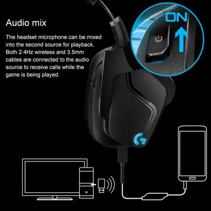 Logitech Wireless Gaming Headset Comfortable Everyday Use with foldable mic DTS 7.1 surround and wired wireless mix