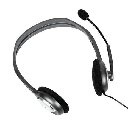 Logitech Wired Stereo Headset With Inline Mic For Calls lightweight wired headset with noise‑reducing boom mic and 3.5mm plug