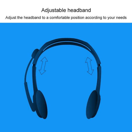 Logitech Wired Stereo Headset With Inline Mic For Calls adjustable headband, on-ear pads, noise-reducing mic, wired 3.5mm plug
