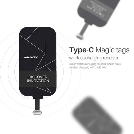 Compact NILLKIN Receiver for Daily Phone Charging - Type-C wireless charging receiver for commute and desk