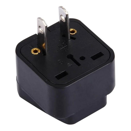 Universal Travel Plug Adapter for US and International Outlets - compact black travel power adapter for smartphones laptops and cameras