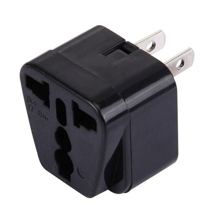 Alt Tag: Universal Travel Plug Adapter for US and International Outlets compact black adapter for smartphones laptops and cameras