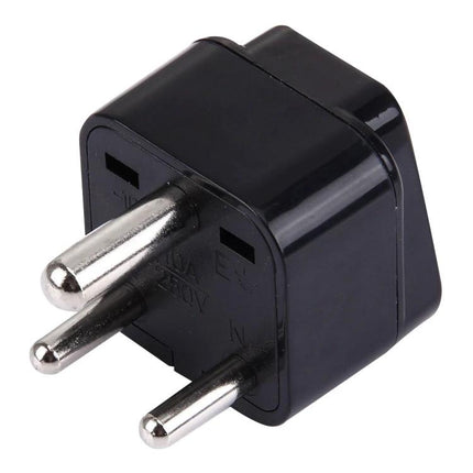 Universal Travel Plug Adapter for South Africa Sockets black compact 3-pin travel adapter for phones and laptops